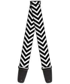 Correa para Guitarra Buckle-Down Chevron3 Blanco Negro 2