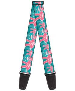 Correa de guitarra Buckle-Down Angry Bunnies Turquesa Rosas