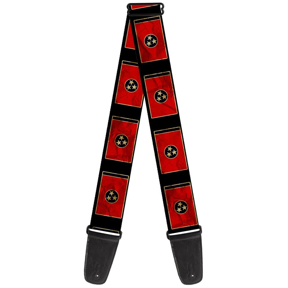 Correa de Guitarra Buckle-Down Bandera de Tennessee Negra