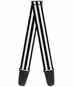 Correa de Guitarra Rayas 3 Negras 2 Blancas 2 Pulgadas de
