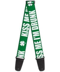 Correa de guitarra Buckle-Down St Pats Kiss Me IM Drunk