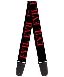 Correa de Guitarra Buckle-Down Flaming Evil Negra Roja 2