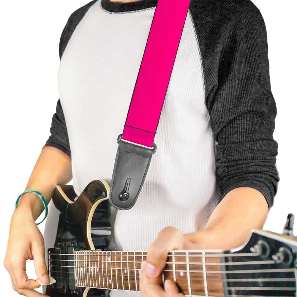 Correa de Guitarra Estampada Neon Pink de 2 Pulgadas de - Imagen 3