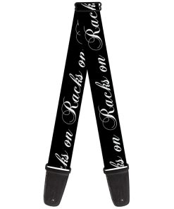 Correa de Guitarra Racks on Racks Negra Blanca 2 Pulgadas