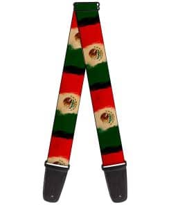 Correa de guitarra Buckle-Down Bandera de México Pintura