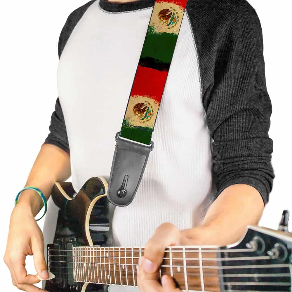 Correa de guitarra Buckle-Down Bandera de México Pintura - Imagen 3