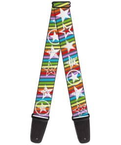 Correa de Guitarra Buckle-Down Estrellas Líneas Gris