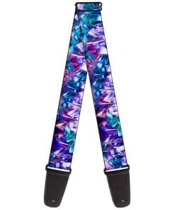 Correa de guitarra Buckle-Down Crystals2 Azules Moradas 2