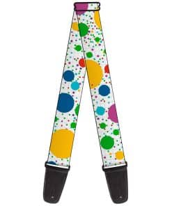 Correa de Guitarra Buckle-Down Dots Grid3 Blanco Gris Multi