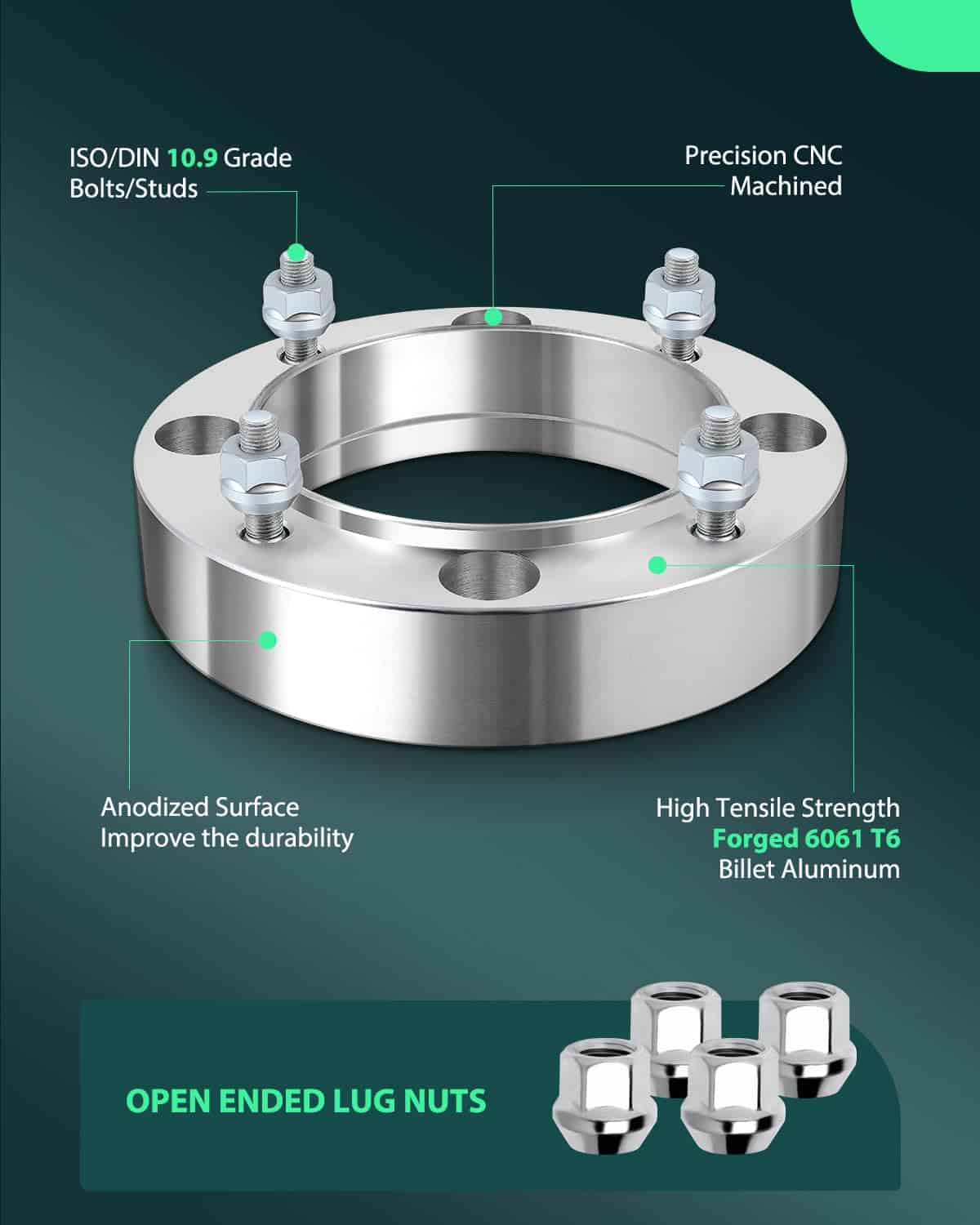 Adaptadores de separadores de rueda SCITOO 2X 4 Lug 1.5 - Imagen 5