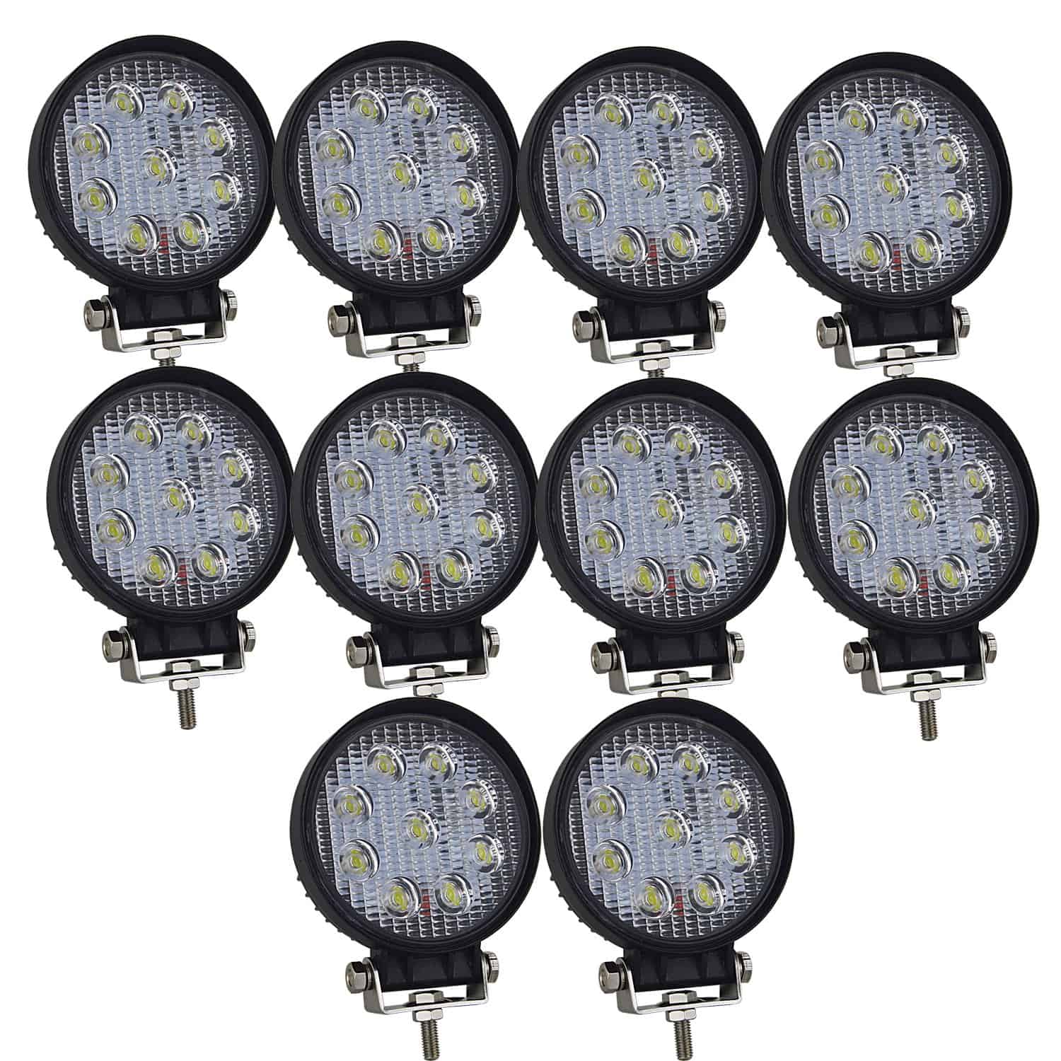 Paquete de 10 luces de trabajo LED de punto de 4 pulgadas