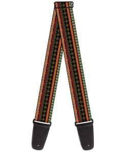 Correa de Guitarra Buckle-Down Aztec5 Rojos Azules Verdes