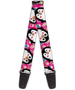 Correa de Guitarra Buckle-Down Pingüinos Cupcakes Fucsia