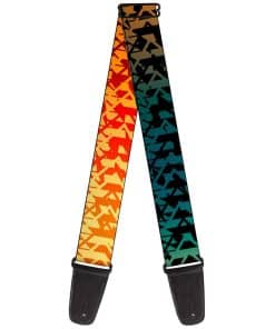 Correa de Guitarra Buckle-Down Geométrica Transición Azules