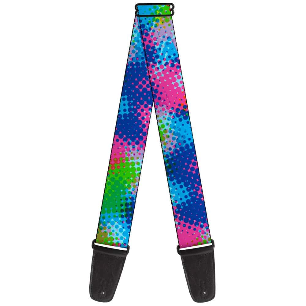 Correa de Guitarra Buckle-Down Halftone Dots Azul Claro