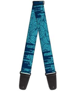 Correa de Guitarra Buckle-Down Doodle1 Paint Drips Blues 2