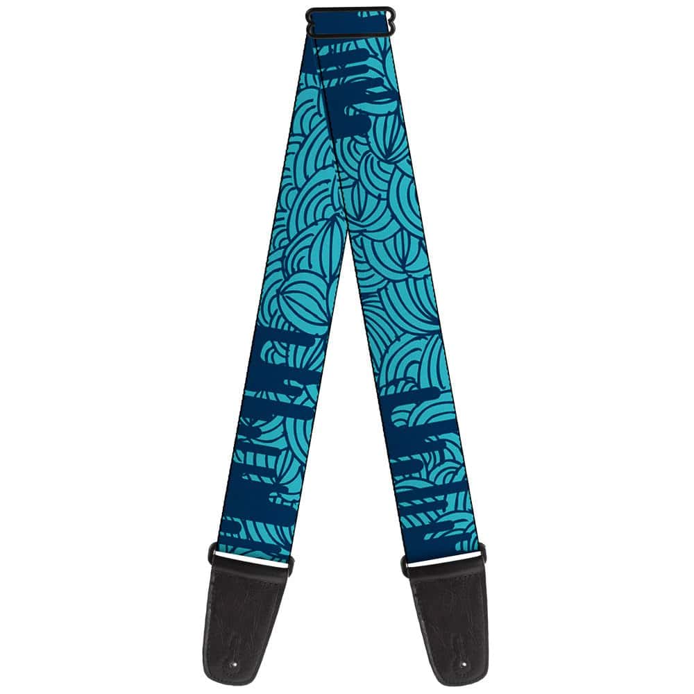 Correa de Guitarra Buckle-Down Doodle1 Paint Drips Blues 2