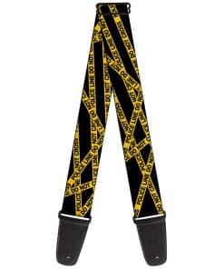 Correa de guitarra Policía Linea Negra Amarilla de 2