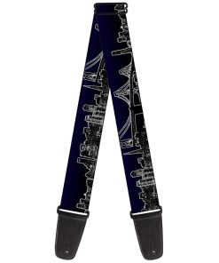 Correa para guitarra Buckle-Down Skyline nocturna de San