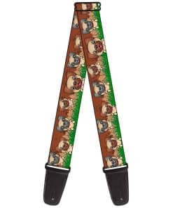 Correa de Guitarra Buckle-Down Pug Puppies Paw Prints