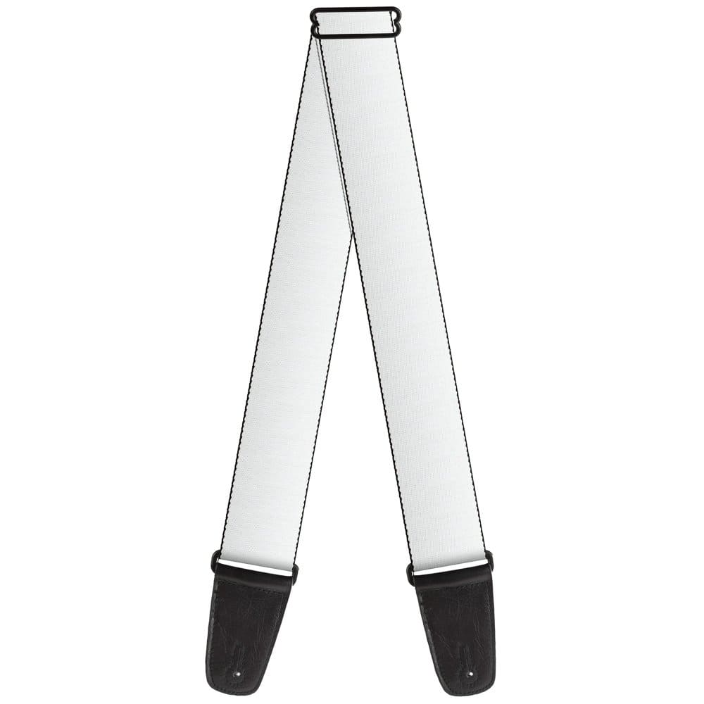 Correa de Guitarra Buckle-Down Blanca de 2 Pulgadas de Ancho