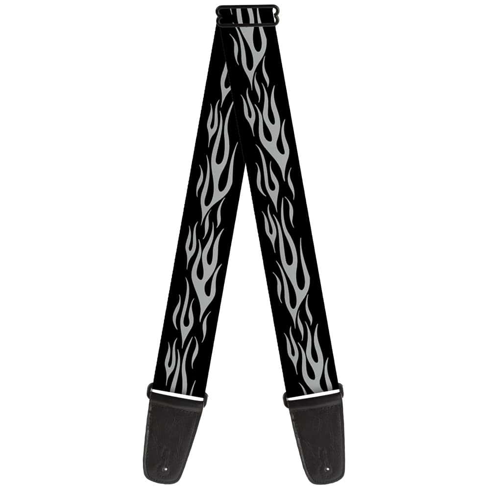 Correa de guitarra Buckle-Down Llama Plateada de 2 pulgadas