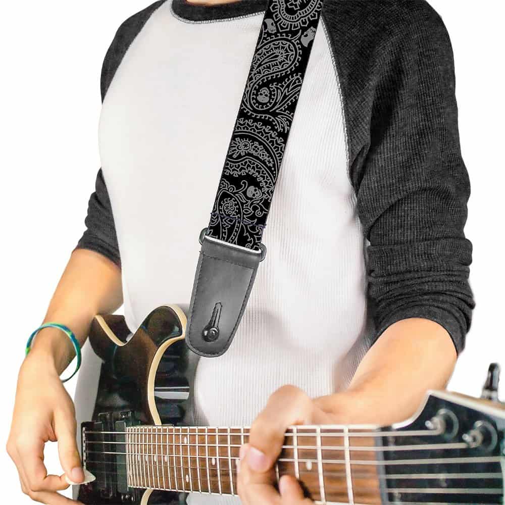 Correa para Guitarra Buckle-Down Bandana Calaveras Negro - Imagen 3