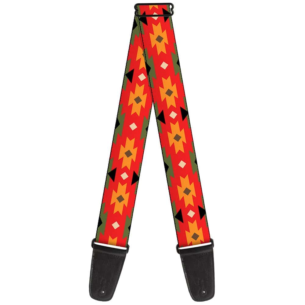 Correa de Guitarra Buckle-Down Navajo Tan Rust Olive Black
