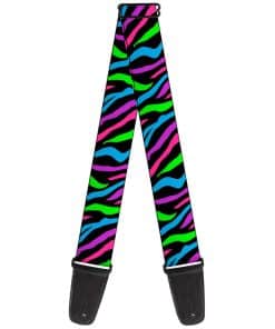 Correa de Guitarra Zebra Negra Azul Verde Rosa Púrpura de 2