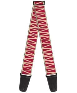 Correa De Guitarra Zig Zag Doodle Tan Red De Buckle-Down De