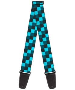 Correa de Guitarra Buckle-Down Checker Trio Baby Blue Black