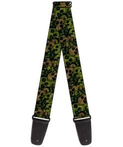 Correa de Guitarra Buckle-Down Camuflaje Verde Calavera