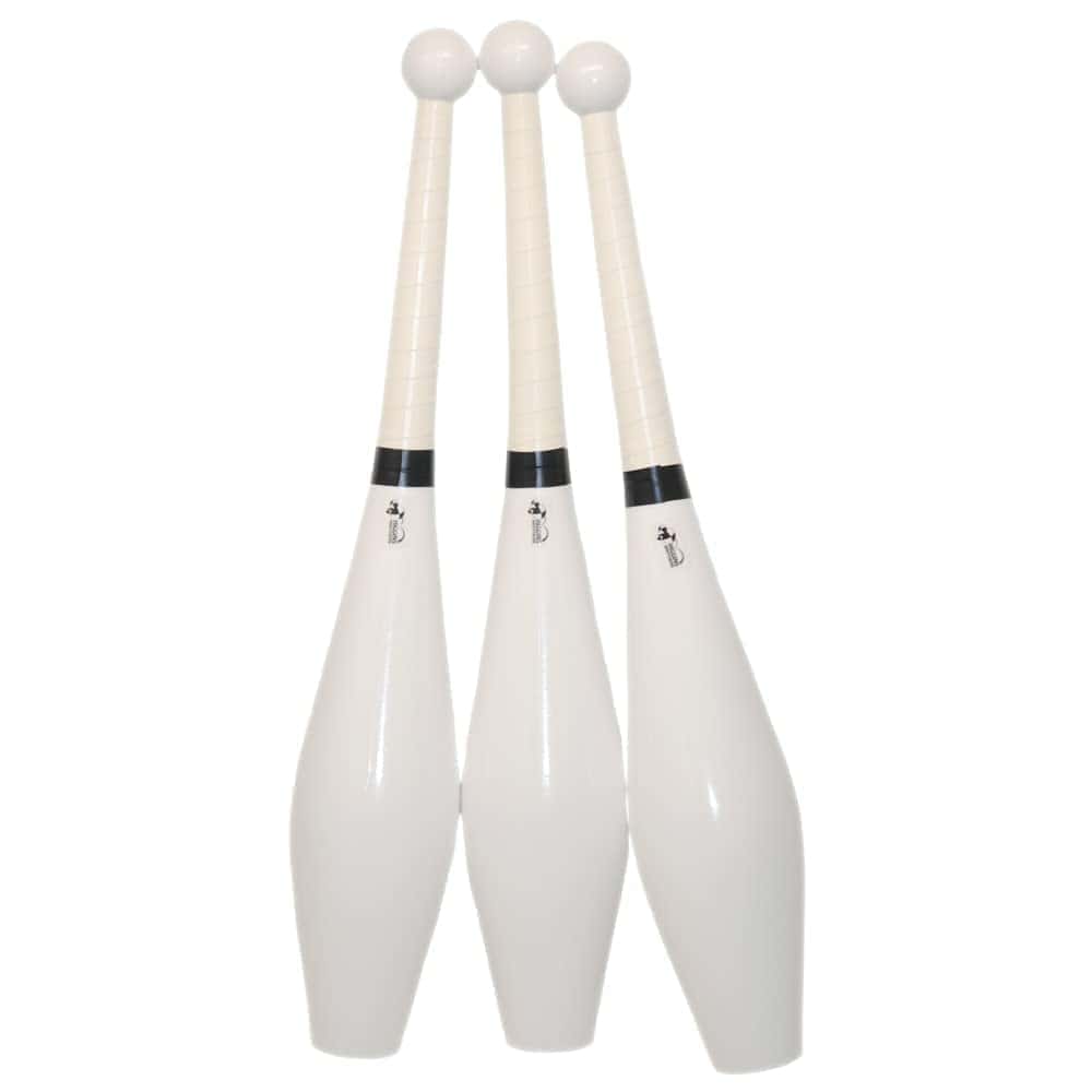 Set de 3 clavas de malabares Higgins -Blanco