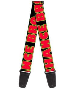 Correa de guitarra No Chance Bro Negra Amarilla Roja 2