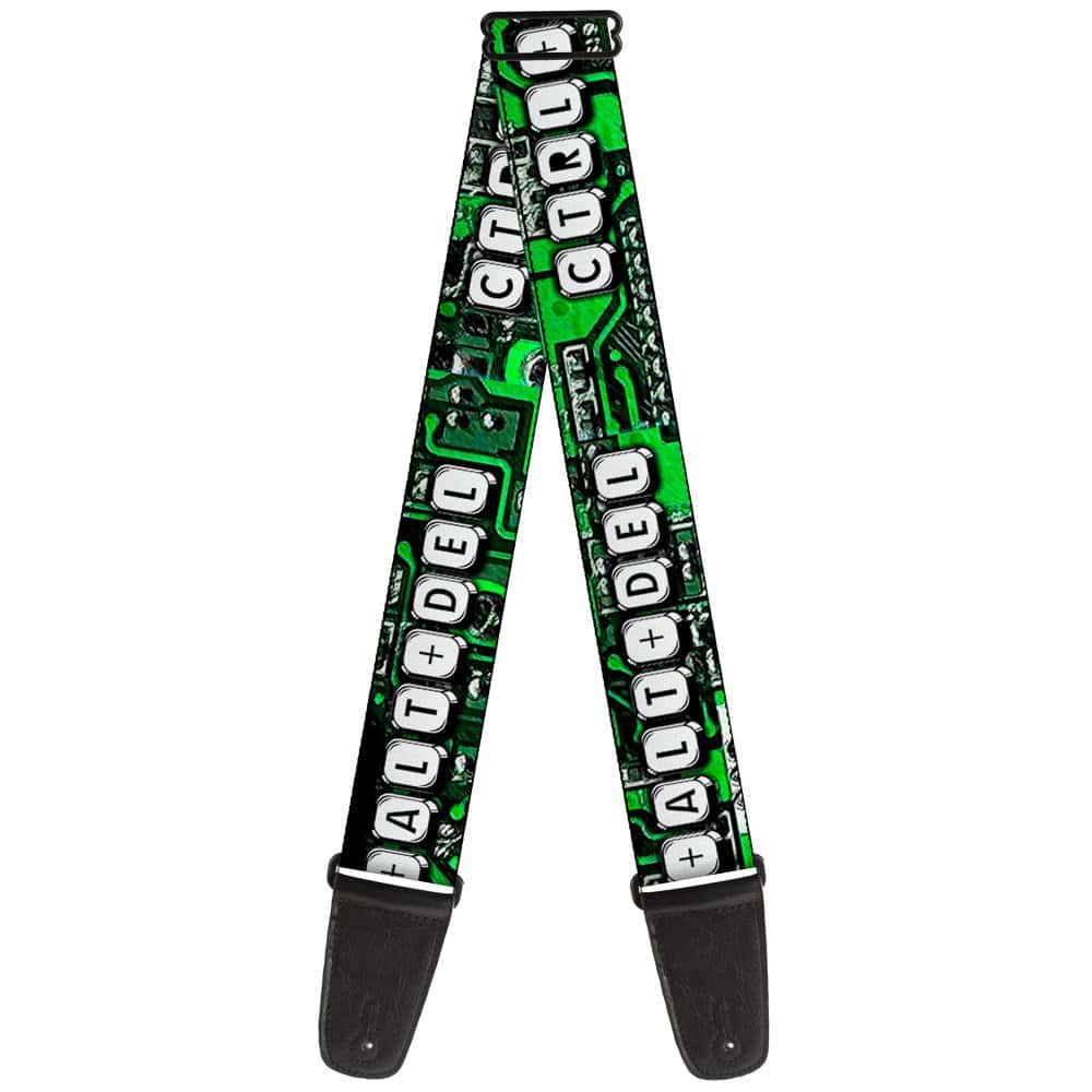 Correa de guitarra Buckle-Down Ctrl Alt Del Chip 2 Pulgadas