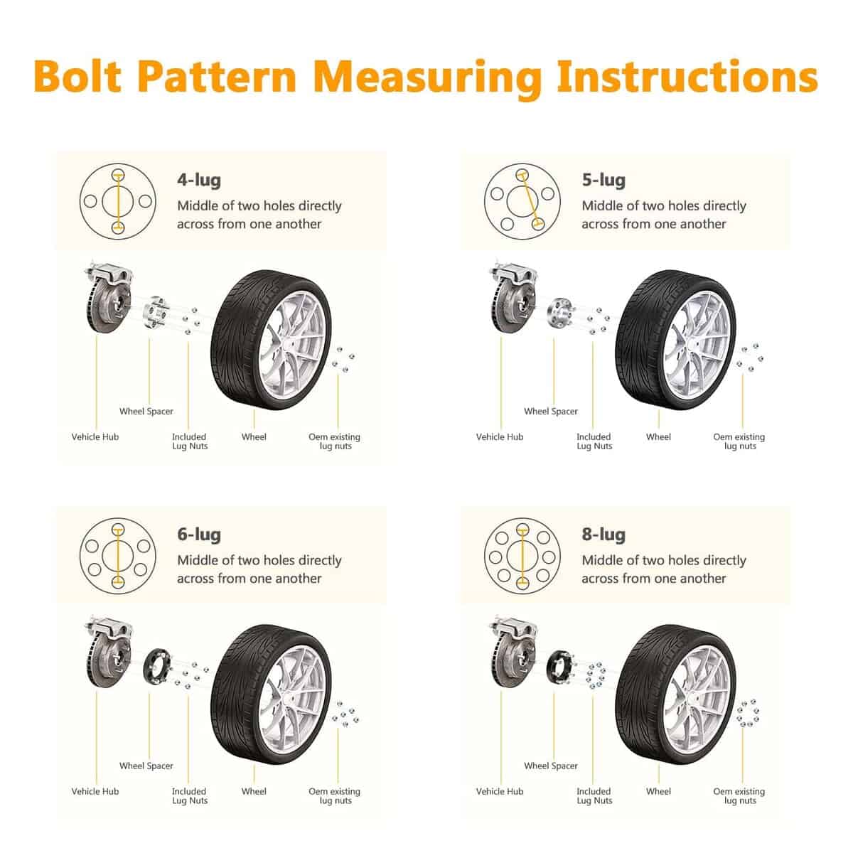 Espaciadores de Rueda OCPTY 5x4.75 a 5x4.75 3 pulgadas de 5 - Imagen 9