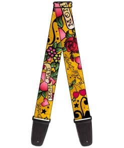 Correa de guitarra Buckle-Down Mamá Papá Amarillo 2
