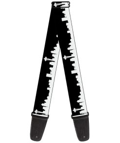 Correa de Guitarra Seattle Skyline Negra y Blanca de 2