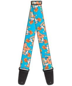Correa de guitarra Buckle-Down Pin Up Girl Bright Blue de 2