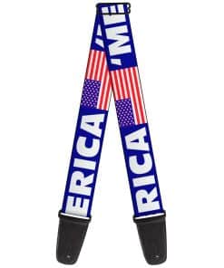 Correa para guitarra Buckle-Down Merica US Flag Blue White