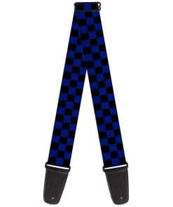 Correa para guitarra Buckle-Down Checker Black Blue de 2