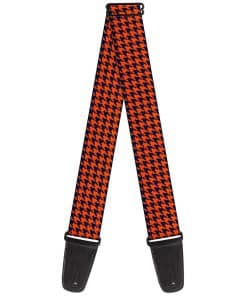 Correa de guitarra Buckle-Down Houndstooth Naranja Azul 2