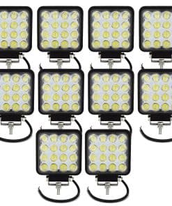 AUXTINGS 10 Piezas 4 pulgadas 48W Barra de luz de trabajo