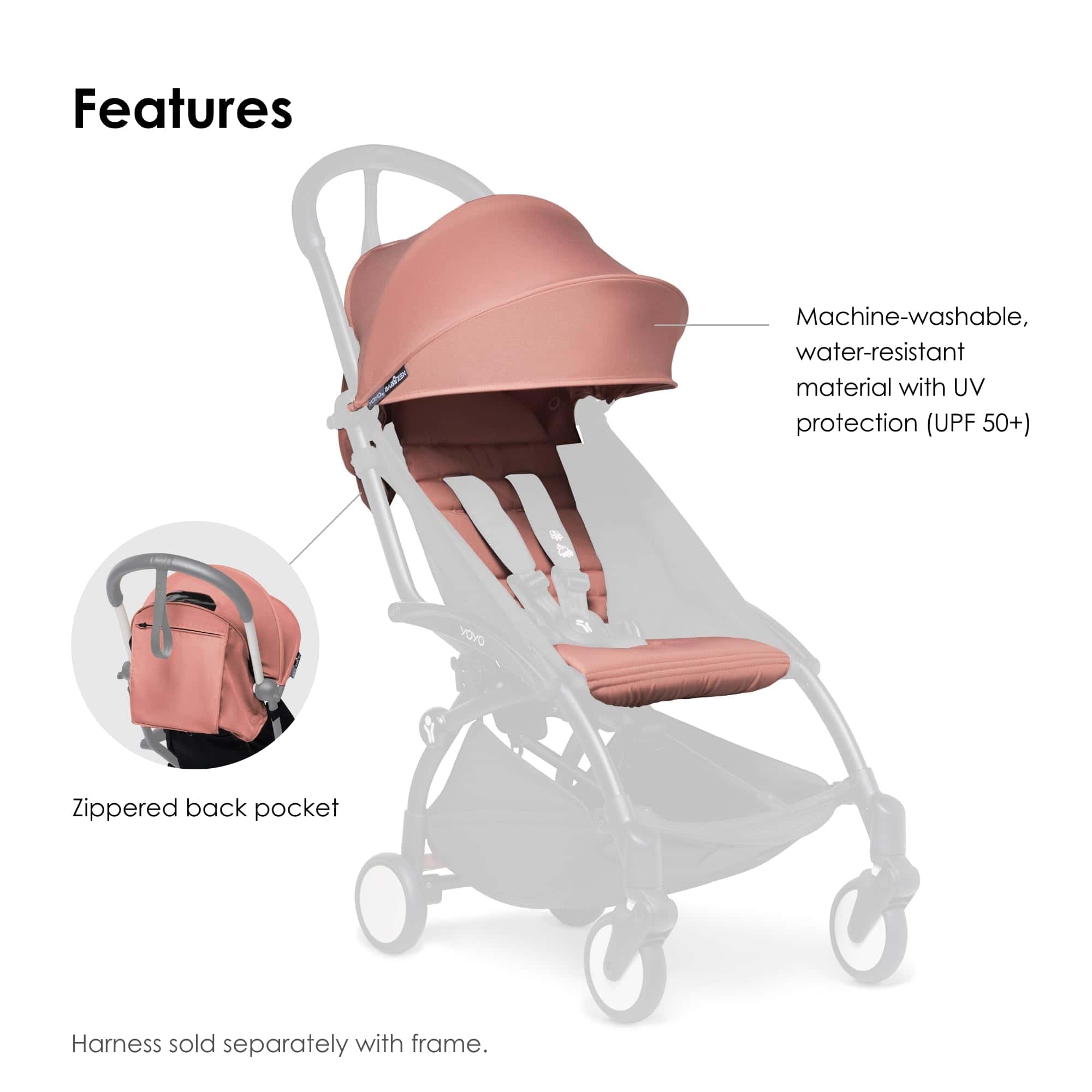 BABYZEN YOYO 6+ Pack de Color, Ginger - Textiles Sólo: - Imagen 4