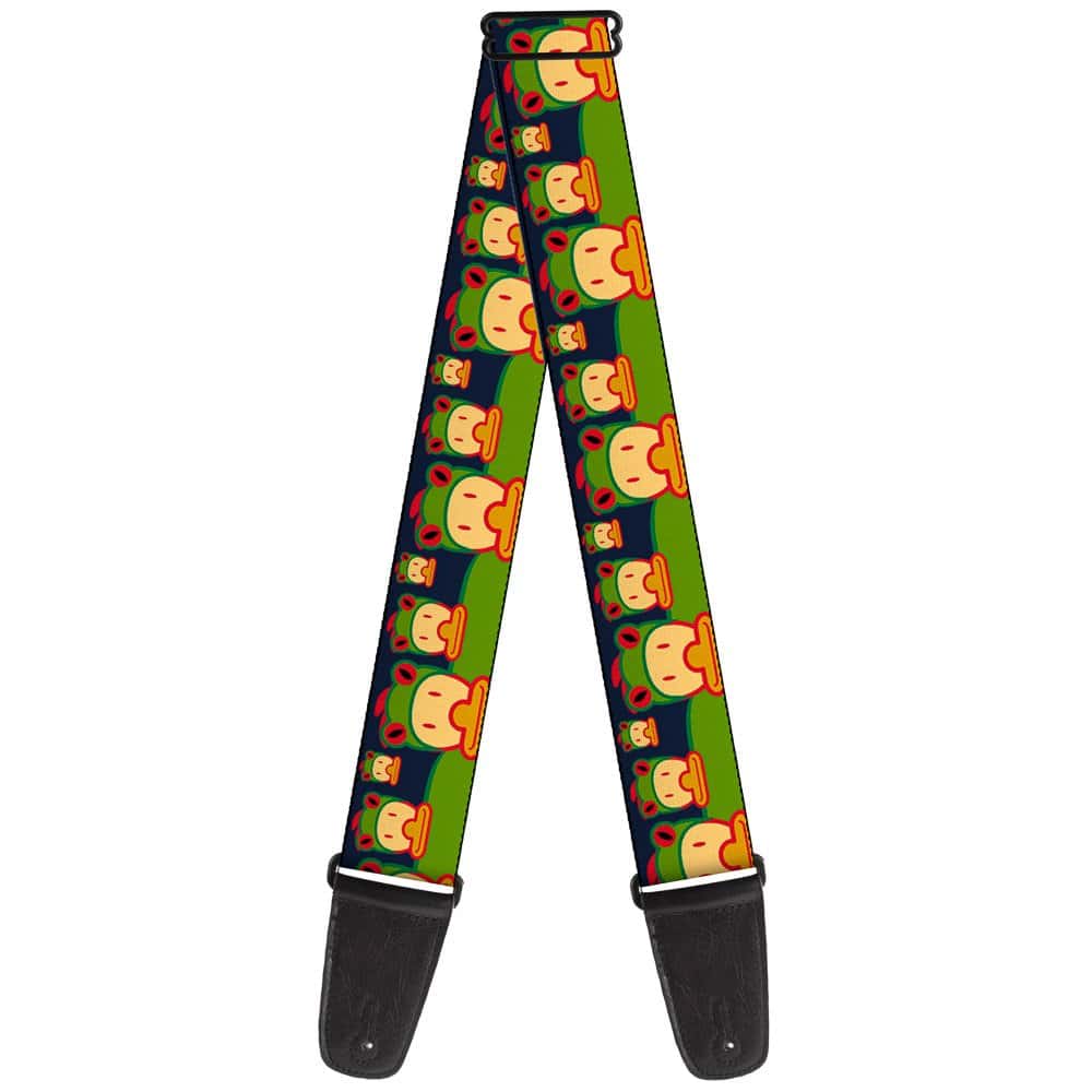 Correa de guitarra Buckle-Down Duck Frog Hat 2 pulgadas de