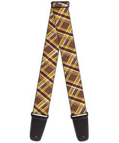 Correa para Guitarra a Cuadros Buckle-Down Marrón Blanco