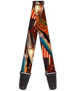 Correa de Guitarra Surfboard Cali Scenes Us Flag Stacked