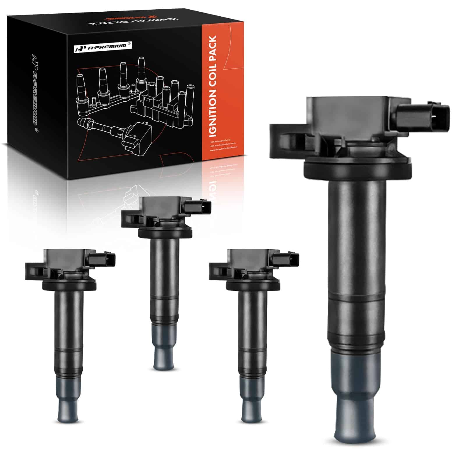 Paquete de 4 bobinas de encendido A-Premium compatibles con