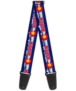 Correa de guitarra Buckle-Down Colorado Aspen Flag Snowy