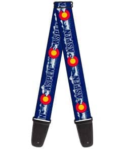 Correa de guitarra de Buckle-Down Colorado Aspen Flag Snowy